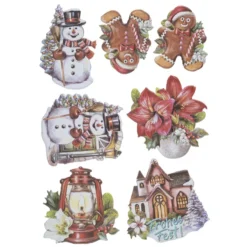 3-D Relief-Sticker, Lebkuchenmännchen, versch. Größen, selbstklebend