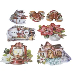 3-D Relief-Sticker, Lebkuchenmännchen, versch. Größen, selbstklebend