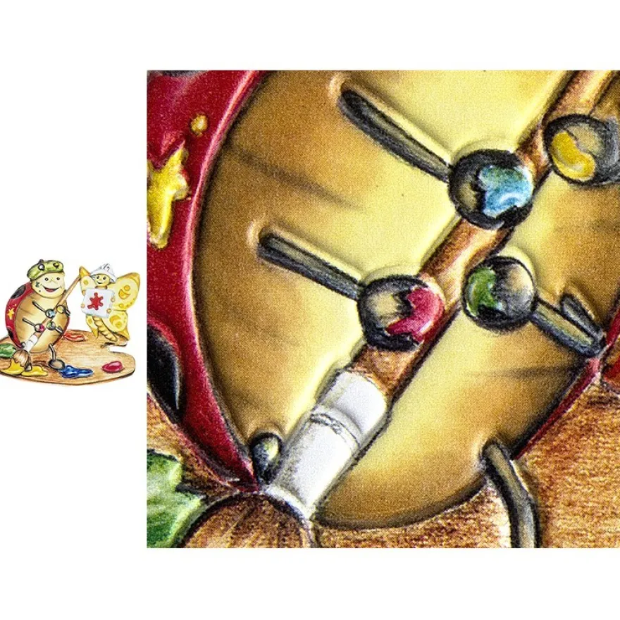 3-D Relief-Sticker, Lucky Lo, verschiedene Größen, selbstklebend