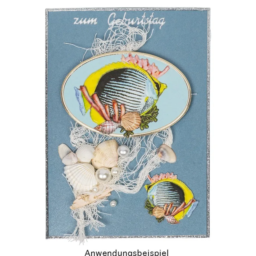 3-D Relief-Sticker, Maritim 2, Design 3, verschiedene Größen, selbstklebend