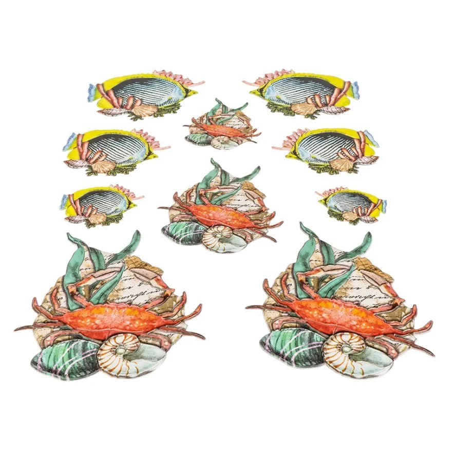 3-D Relief-Sticker, Maritim 2, Design 3, verschiedene Größen, selbstklebend