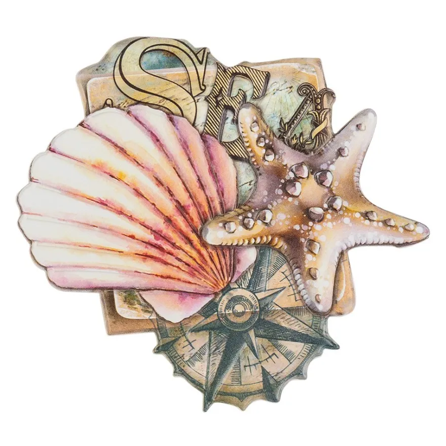 3-D Relief-Sticker, Maritim 2, Design 4, verschiedene Größen, selbstklebend
