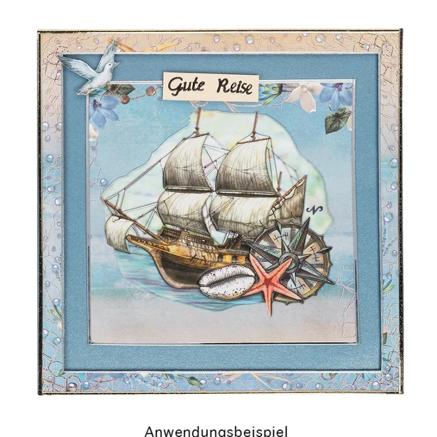 3-D Relief-Sticker, Maritim 2, Design 5, verschiedene Größen, selbstklebend
