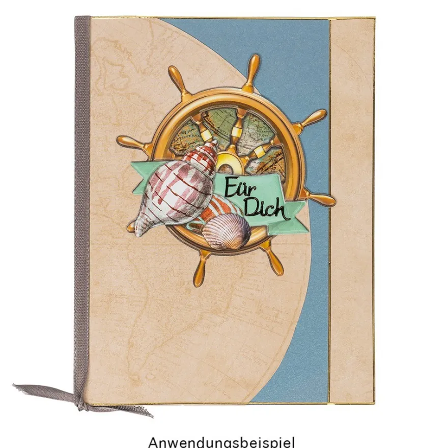 3-D Relief-Sticker, Maritim 2, Design 5, verschiedene Größen, selbstklebend