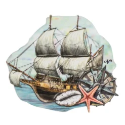 3-D Relief-Sticker, Maritim 2, Design 5, verschiedene Größen, selbstklebend