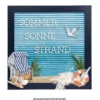 3-D Relief-Sticker, Maritim, Strandkorb, verschiedene Größen, selbstklebend