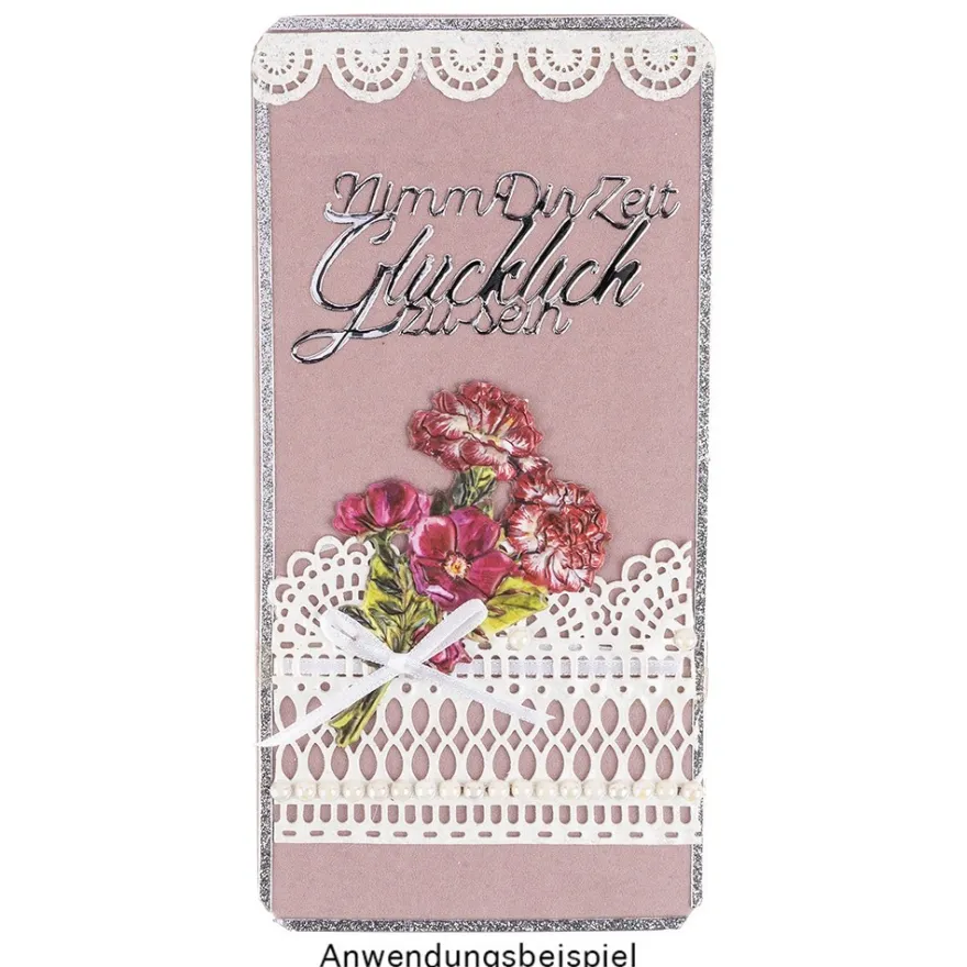 3-D Relief-Sticker, Nelken-Sträuße 4, 21cm x 30cm, verschiedene Größen, selbstklebend
