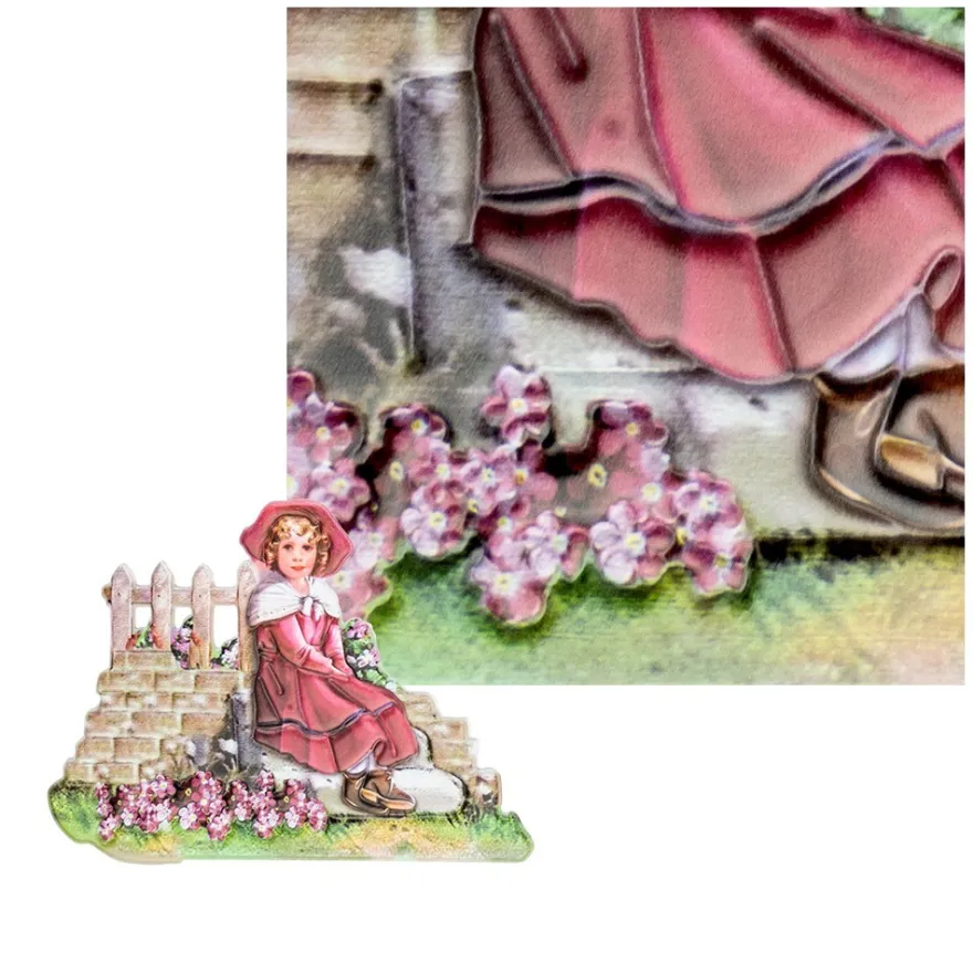 3-D Relief-Sticker, Nostalgie-Kindermotive 2, verschiedene Größen, selbstklebend