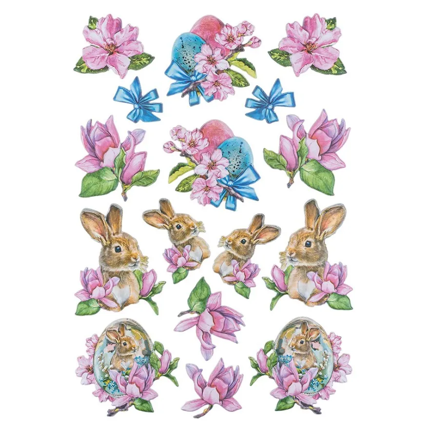 3-D Relief-Sticker, Ostergrüße 1, 21cm x 30cm, verschiedene Größen, selbstklebend