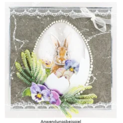 3-D Relief-Sticker, Ostergrüße 2, Design 1, 21cm x 30cm, verschiedene Größen, selbstklebend