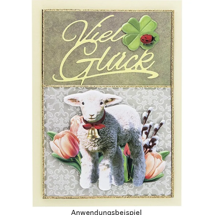 3-D Relief-Sticker, Osterlämmchen, verschiedene Größen, selbstklebend