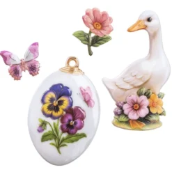 3-D Relief-Sticker, Porzellan-Optik, Ostern, versch. Größen, 5 Bogen