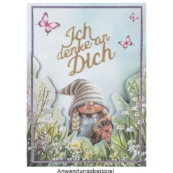 3-D Relief-Sticker, Porzellan-Optik, Wichtel & Teddys, versch. Größen, 5 Bogen
