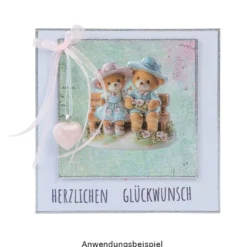 3-D Relief-Sticker, Porzellan-Optik, Wichtel & Teddys, versch. Größen, 5 Bogen