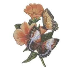 3-D Relief-Sticker, Schmetterlinge & Blumen 1, versch. Größen, selbstklebend