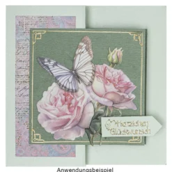 3-D Relief-Sticker, Schmetterlinge & Blumen 2, Design 2, verschiedene Größen, selbstklebend