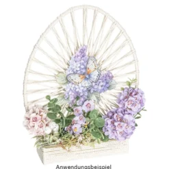 3-D Relief-Sticker, Schmetterlinge & Blumen 2, Design 1, verschiedene Größen, selbstklebend
