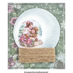 3-D Relief-Sticker, Schneekugeln 5, versch. Größen, selbstklebend