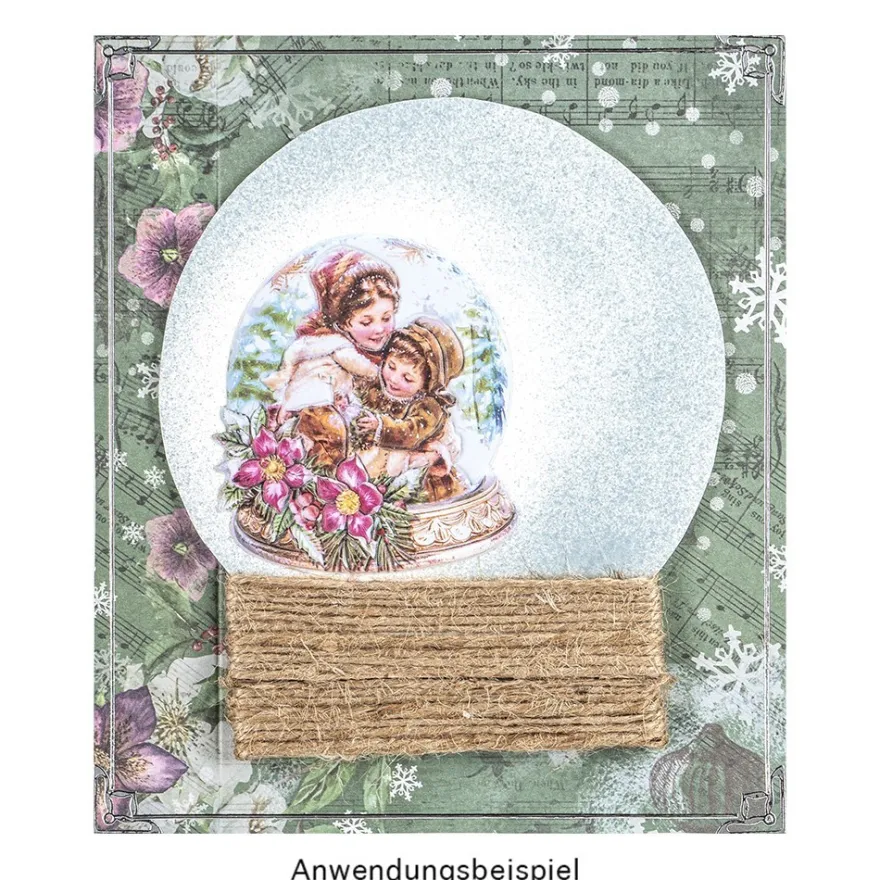 3-D Relief-Sticker, Schneekugeln 5, versch. Größen, selbstklebend