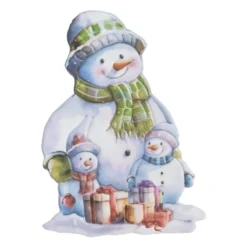 3-D Relief-Sticker, Schneemann-Familie 1, verschiedene Größen, selbstklebend