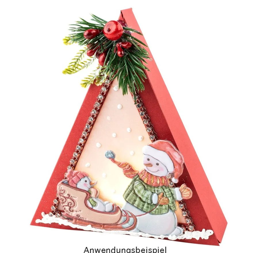 3-D Relief-Sticker, Schneemänner 2, versch. Größen, selbstklebend