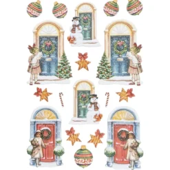 3-D Relief-Sticker, Türen 1, versch. Größen, selbstklebend