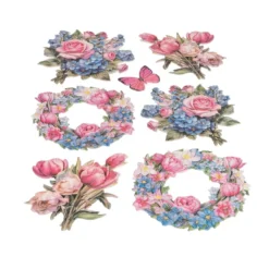 3-D Relief-Sticker, Tulpensträuße 2, verschiedene Größen, selbstklebend