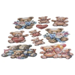 3-D Relief-Sticker, Viel Glück & Wünsche 3, versch. Größen, selbstklebend