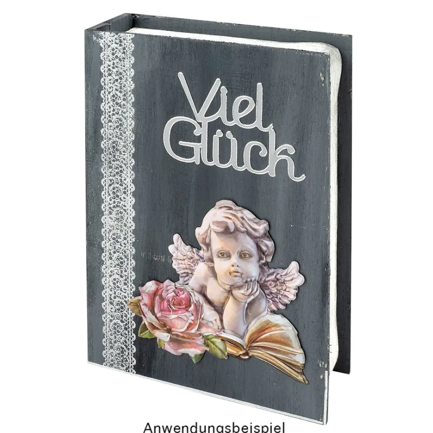 3-D Relief-Sticker, Vintage-Rosengrüße 5, verschiedene Größen, selbstklebend