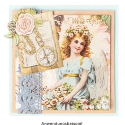 3-D Relief-Sticker, Vintage 5, verschiedene Größen, selbstklebend