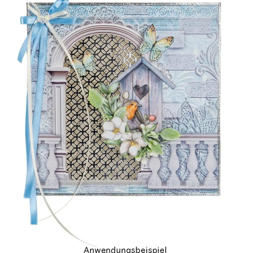 3-D Relief-Sticker, Vintage 4, verschiedene Größen, selbstklebend