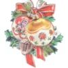3-D Relief-Sticker, Vintage-Weihnachten 1, verschiedene Größen, selbstklebend