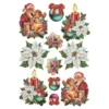3-D Relief-Sticker, Weihnachten nostalgisch 2, Design 2, verschiedene Größen, selbstklebend