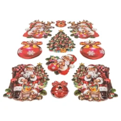 3-D Relief-Sticker, Weihnachten nostalgisch 2, Design 4, verschiedene Größen, selbstklebend