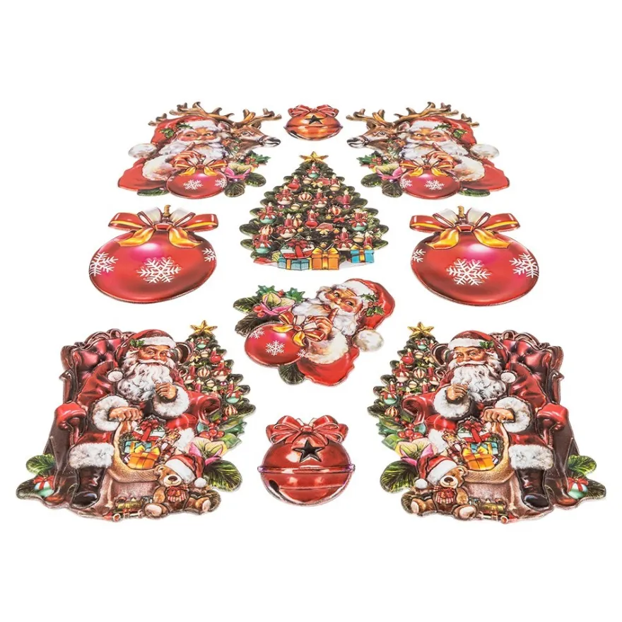 3-D Relief-Sticker, Weihnachten nostalgisch 2, Design 4, verschiedene Größen, selbstklebend