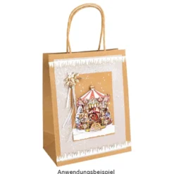 3-D Relief-Sticker, Weihnachten nostalgisch 2, Design 5, verschiedene Größen, selbstklebend