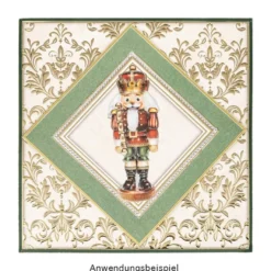 3-D Relief-Sticker, Weihnachten nostalgisch 2, Design 5, verschiedene Größen, selbstklebend