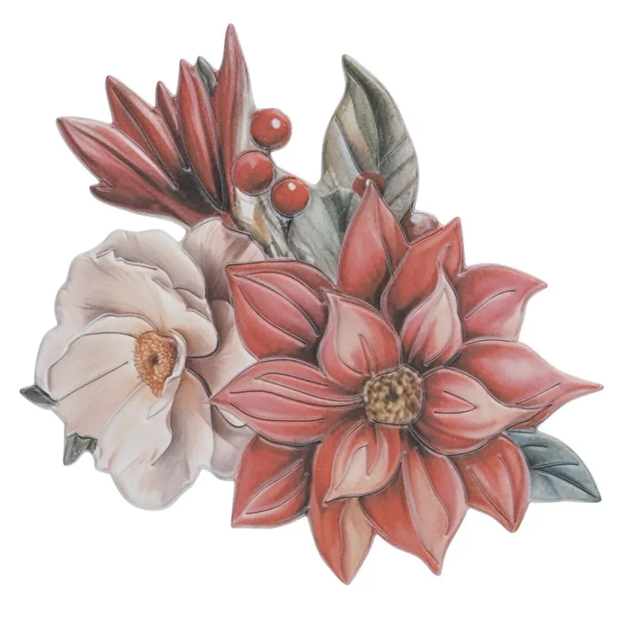 3-D Relief-Sticker, Weihnachtliche Florisik 2, versch. Größen, selbstklebend