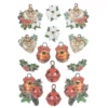 3-D Relief-Sticker, Weihnachts-Baumschmuck 3, verschiedene Größen, selbstklebend