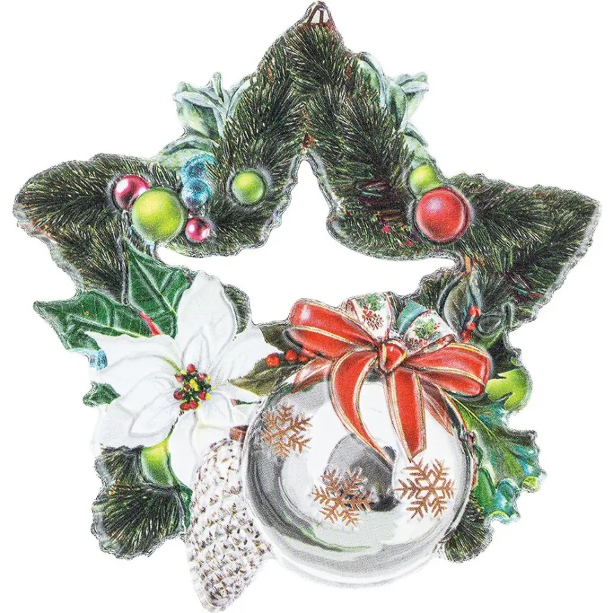 3-D Relief-Sticker, Weihnachts-Baumschmuck 4, verschiedene Größen, selbstklebend