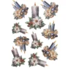 3-D Relief-Sticker, Weihnachtskerzen 5, verschiedene Größen, selbstklebend