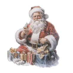 3-D Relief-Sticker, Weihnachtsmänner 3, verschiedene Größen, selbstklebend