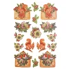 3-D Relief-Sticker, Weihnachtspost 4, verschiedene Größen, selbstklebend