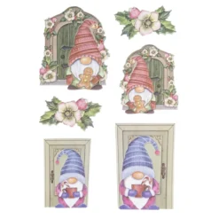 3-D Relief-Sticker, Wichteltüren 4, verschiedene Größen, selbstklebend