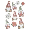 3-D Relief-Sticker, Winterwichtel 2, Design 5, verschiedene Größen, selbstklebend
