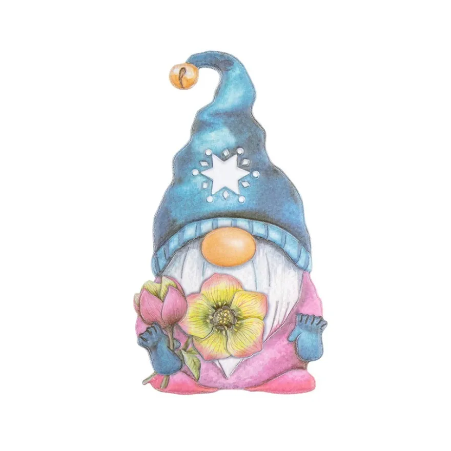 3-D Relief-Sticker, Winterwichtel 2, Design 4, verschiedene Größen, selbstklebend