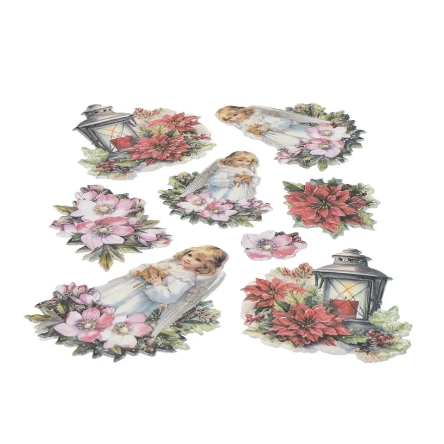 3-D Relief-Sticker, Wundervolle Winterzeit 4, verschiedene Größen, selbstklebend