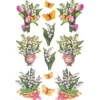 3-D Relief-Sticker, Zauberhafte Maiglöckchen 3, 21cm x 30cm, verschiedene Größen, selbstklebend