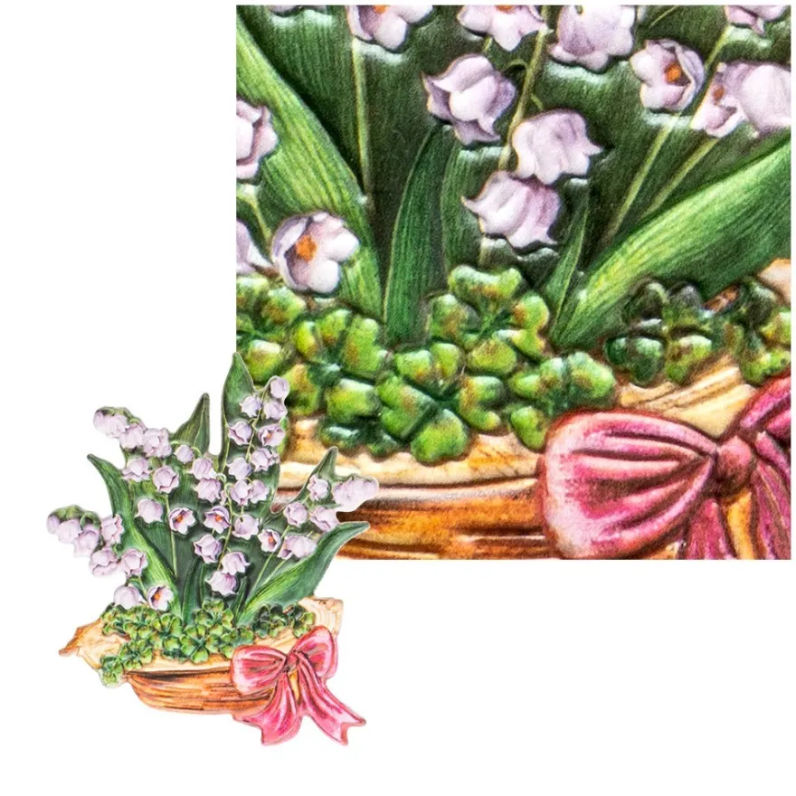 3-D Relief-Sticker, Zauberhafte Maiglöckchen 3, 21cm x 30cm, verschiedene Größen, selbstklebend