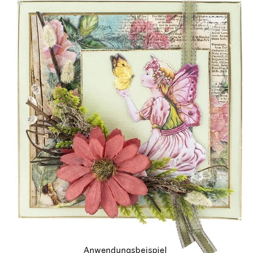 3-D Relief-Sticker, Zauberhafte Elfen 5, 21cm x 30cm, verschiedene Größen, selbstklebend